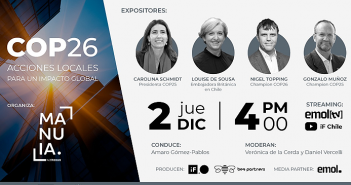 Encuentro “COP26: Acciones locales para un impacto global” busca aterrizar en Chile principales desafíos de la agenda climática mundial