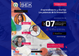 USEK realizará seminario acerca de Emprendimiento y StartUp con destacados invitados